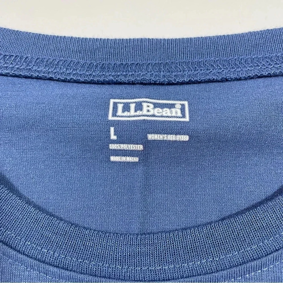LL Bean Womens Basic Everyday Shirt Larkspur Polyester - Picture 3 of 6